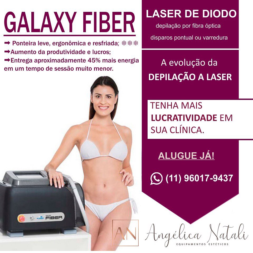 Imagem do Instagram relacionada ao post: Locação de Laser de Diodo para depilação definitiva. Não perca tempo e lucre mais na sua clínica. Entre em contato para orçamento. #locacaoaparelhosesteticos #aparelhosesteticos #aluguelaparelhoestética #equipamentosestéticos #locacaoequipamentosesteticos #laser #locacaolaser #galaxyfiber #locacaogalaxyfiber